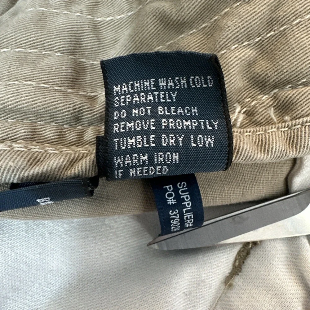 Polo Ralph‎ Lauren Relaxed Fit Tan Brown Chino Flat Front Shorts Mens 38 Pony